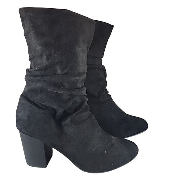Mia Steffani Pull-On Suede Bootie - Black Nova - 3" Heel 9M - Picture 1 of 7